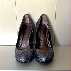 Silver Glitter Heel